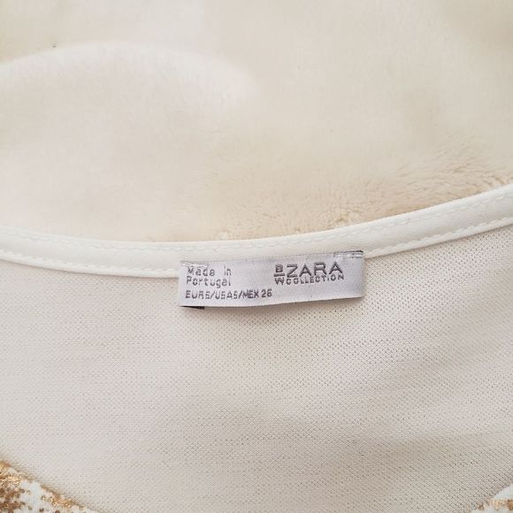 Zara white and gold top size Small - Picture 2 of 5